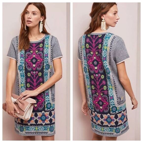 Anthropologie Akemi + Kim Kaleidoscope Sweater Dress Size Small - Picture 1 of 11